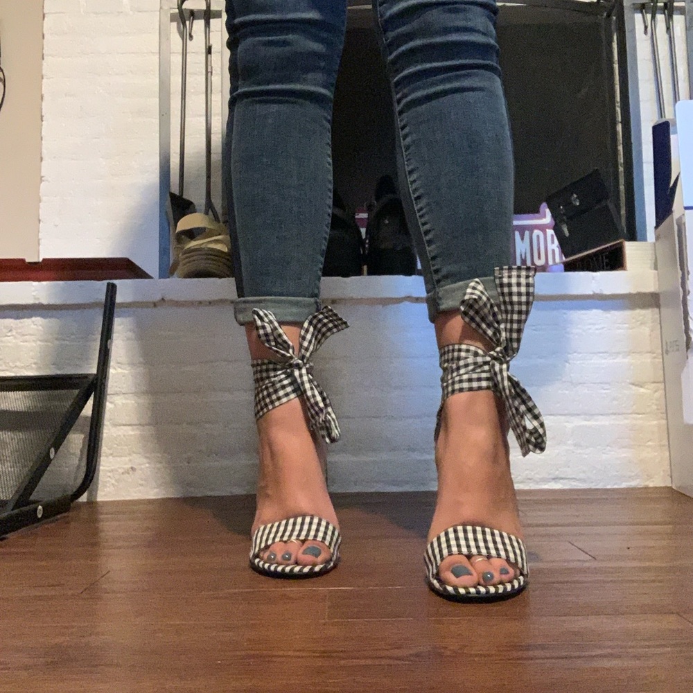 Guess gingham heels